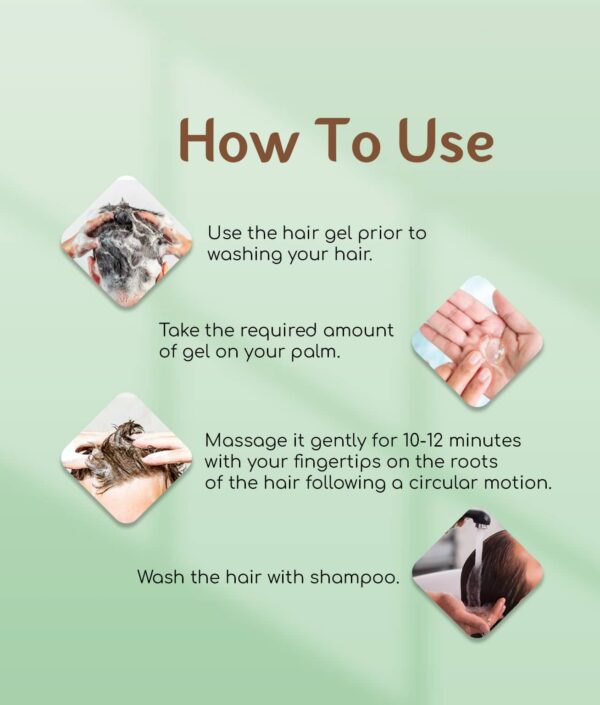 How to use Hair Gel with Mulethi, Almond & Kamal Keshar Extract